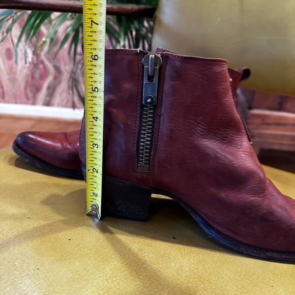 Frye Brown Leather Ankle Booties Women’s Size 10 - Picture 4 of 8